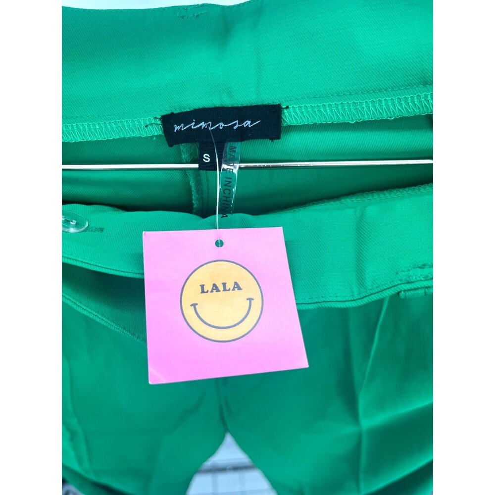 Women's Pants - mimosa By Lala Green Dress Slacks Elastic Waist Straight Fit SM - Picture 6 of 11